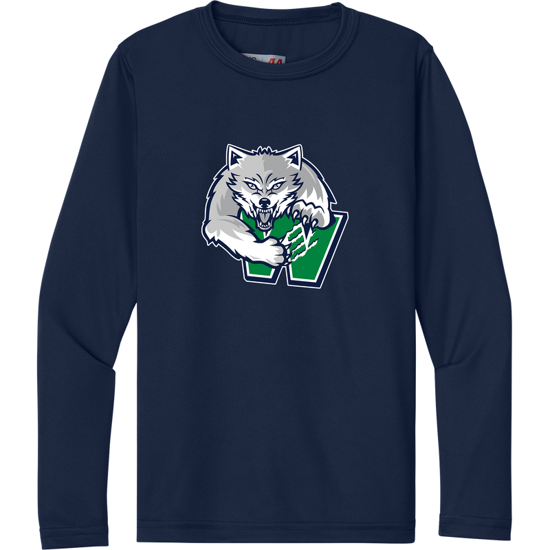 Woodbridge Wolfpack Youth Cooling Performance Long Sleeve Tee
