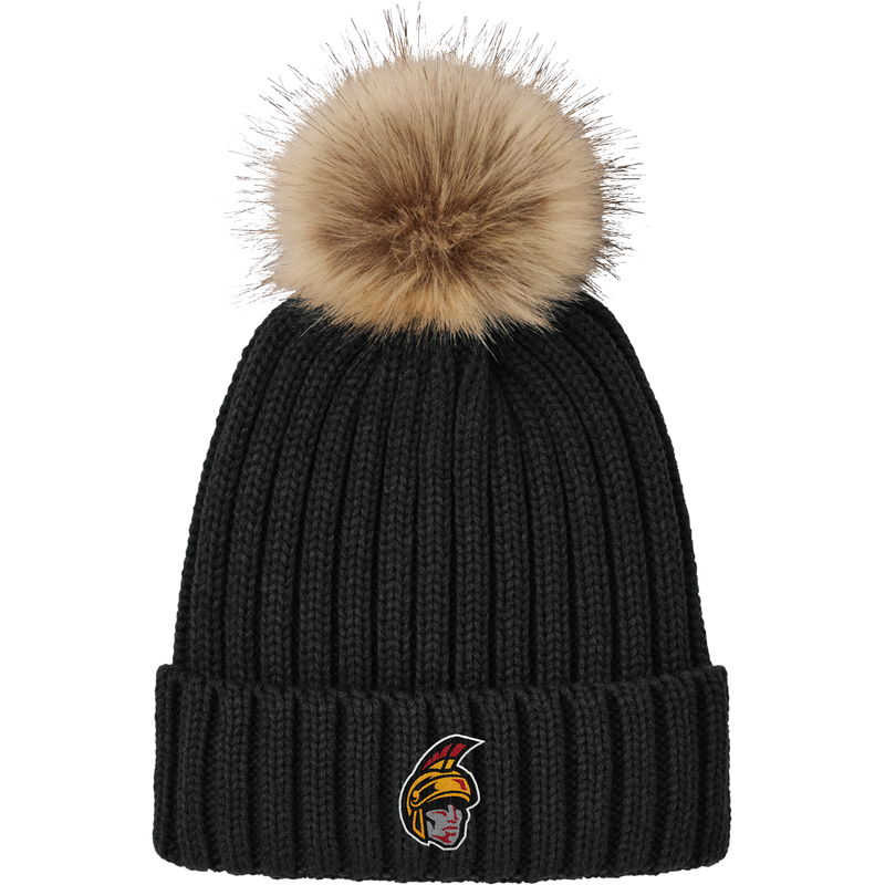 Seacoast Spartans (SPA) Faux Fur Pom Beanie