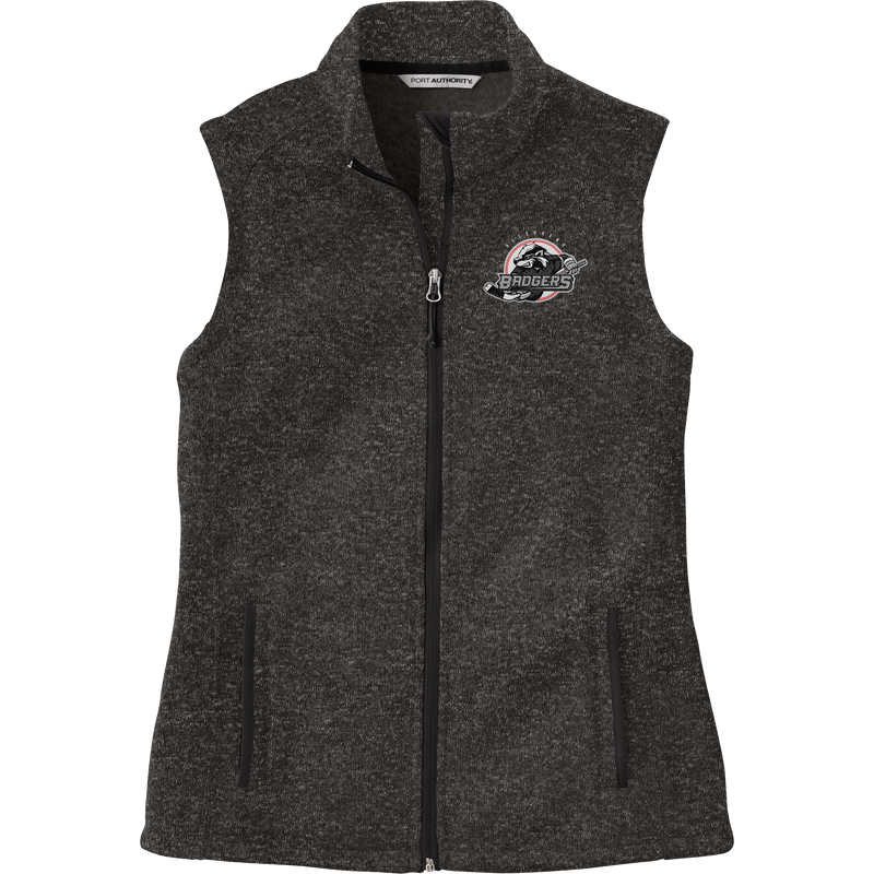 Allegheny Badgers Ladies Sweater Fleece Vest