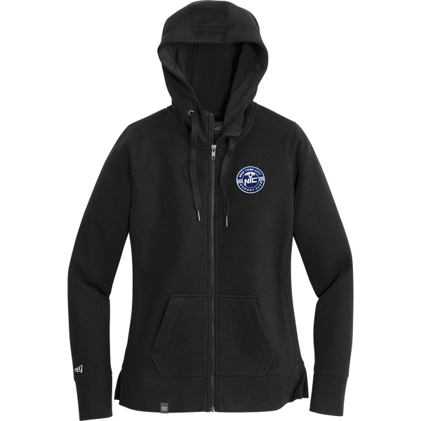 NYC Hockey Club New Era Ladies French Terry Full-Zip Hoodie