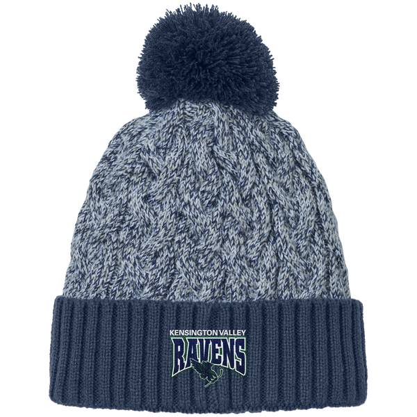 Kensington Valley Ravens New Era Marled Knit Pom Beanie