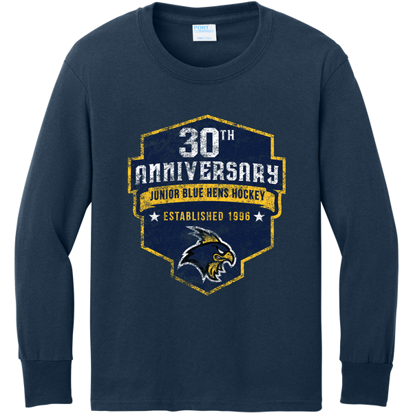Delaware Jr. Blue Hens Youth Long Sleeve Core Cotton Tee